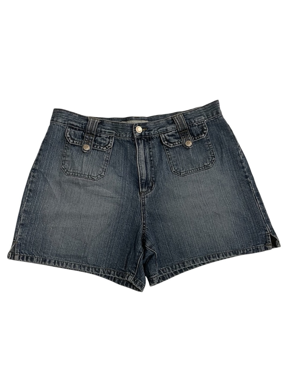 Faded Glory Women's Dark Wash Denim Utility Shorts Size